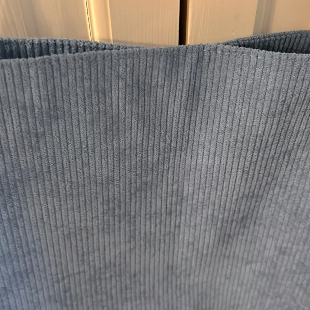 Corduroy Bag NEW ! Interior Pocket Shoulder Straps in Clay Blue
